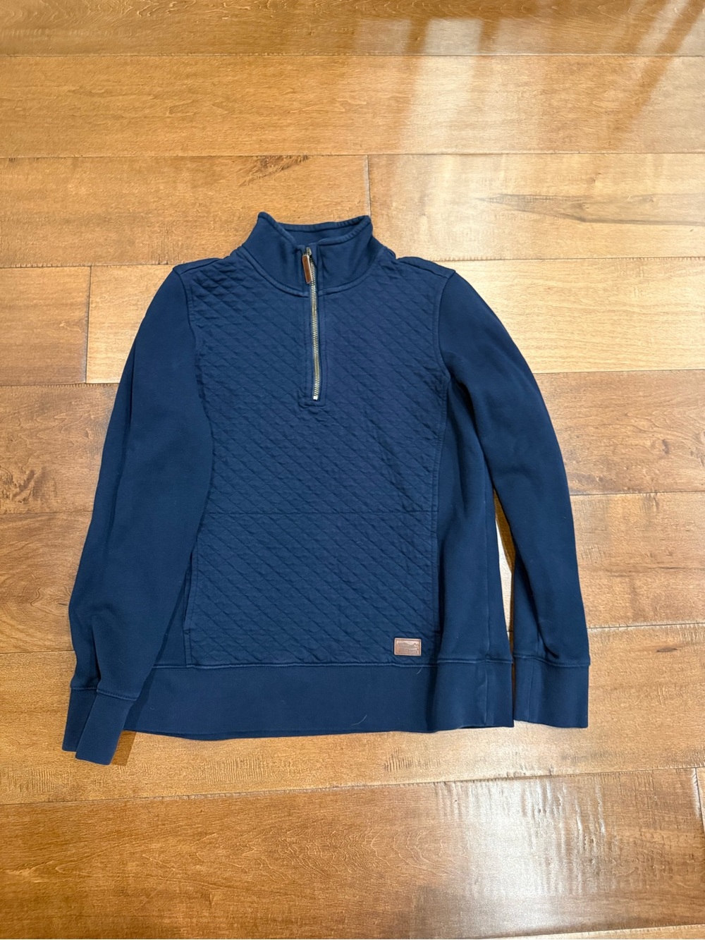 L.L. Bean Men's Navy Quilted Half-Zip Pullover
